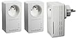 Netgear XAVT1601-100FRS Pack de 3 adaptateurs CPL Ethernet Powerline 200 Mbit/s Nano Avec prise femelle integr�e Homeplug AV 1 port