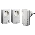 Netgear - XAVT1601-100FRS - Pack de 3 adaptateurs CPL Ethernet Powerline 200 Mbit/s Nano avec prise femelle integr�e - Homeplug AV