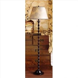 Ripple Floor Lamp in Lava Bronze Shade Type: Chrysanthemum