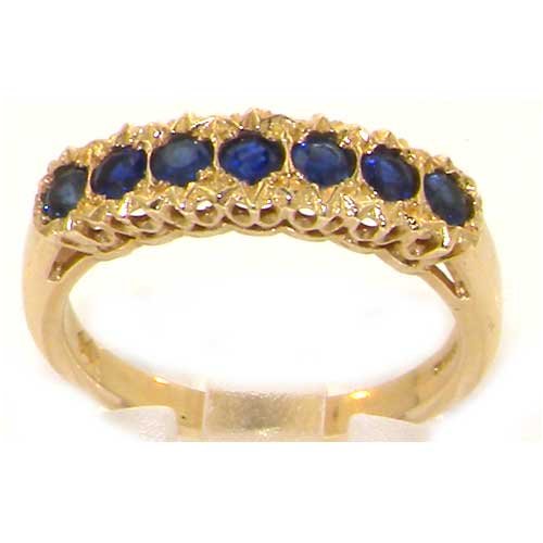 9K Yellow Gold Ladies Sapphire Ring - Finger Sizes 5 to 12 Available
