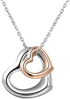 ROXI Rose Gold/Platinum Plated Heart Pendant Necklace Women Trendy Necklaces