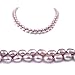 AugustinaJewelry Double Strand 17-18 Inches 7-8mm Purple Oval Shape Freshwater Cultured Pearl Necklace