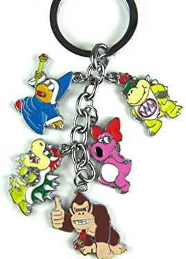 Super Mario Keychains Anime Cosplay Metal Key Rings (Kong Kim)