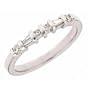 Round Baguette Diamond Wedding Anniversary Ring in Channel Setting 14k White Gold 7 (0.20 Cttw, Vs Clarity, G Color)