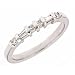0.20ct Round Baguette Diamond Wedding Anniversary Ring in Channel Setting 14K White Gold ( VS Clarity, G Color)