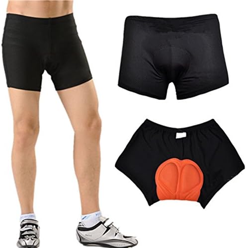 QIHUI Unisex 3D Padded Cycling Underwear Shorts Breathable Lightweight Performance Mountain Bike Bicycle Cycling Shorts Liner Underpants Padded 2.1CM Sponge Gel Extra Durable Short Pants (XXL)