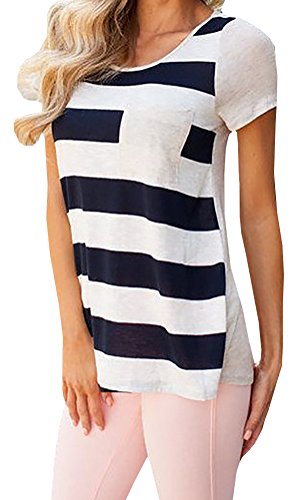 Chellysun Women's Summer Casual Short Sleeve T-shirt Top Tee Blouse