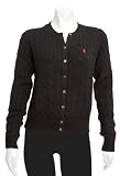 Polo Ralph Lauren Ladies Large Black Classic Cable Cardigan in Black, Green, Pink, Navy, Light Pink, or White