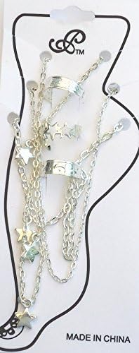 Set of Three Silver Plated Sparkling Anklet Chain for New Brides and Teens