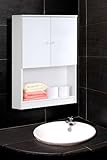 IMAGE OF Furinno Double Door Wall Cabinet Storage Bathroom/Toilet Space Saver, 99116