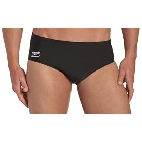 Speedo Men's Race Endurance+ Polyester Solid Brief Swimsuit