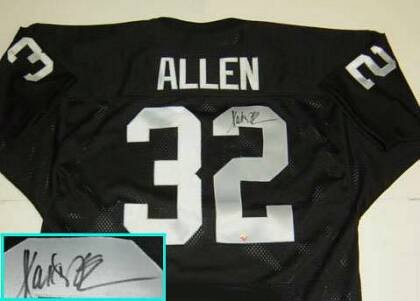 Marcus Allen Hand Signed Raiders Throwback Jersey