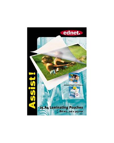 ednet 25 A4 Hochwertige Laminierfolien 80 mic.