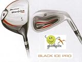 ORLIMAR BLACK ICE PRO EDITION IRONS SET: MEN'S RIGHT OR LEFT HAND, REGULAR LENGTH:w#4 HYBRID (GRAPHITE) AND U-CUT 5 IRON through PITCHING WEDGE w/STAINLESS STEEL HEADS & SHAFTS: