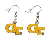 Georgia Tech Yellow Jackets Dangle Logo Earring Charm Set - 3/4 by 1/2 NCAA