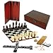 WE Games 7-Games-in-1 Combination Game Set - Chess, Checkers, Backgammon, Cribbage, Dominoes, Cards & Dice