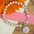 Greek Personalized Silver Bead Bracelet