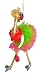 Whimsical Ostrich Diva Animal Glass Christmas Ornament #823135 Image