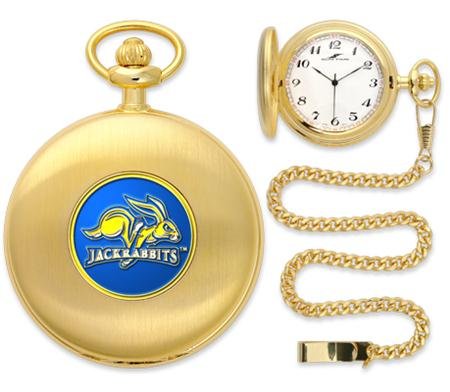 South Dakota State Jackrabbits SDSU NCAA Gold Pocket Watch