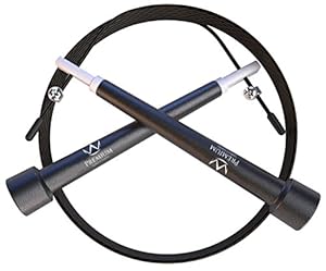 Jump Rope - #1 Speed Jump Ropes Fully Adjustable Strong Cable - Crossfitness Training Exercise Boxing/MMA Endurance Workouts-Increase Rpms Master Double Unders, Weight Loss - Improve Health Now! + Free Bonus: What You Should Know About Jumping Rope