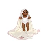 Petitcollin- 652810 - Poupée - Petit Câlin - Vinyle - Sortie de Bain - Métis - 28 cm