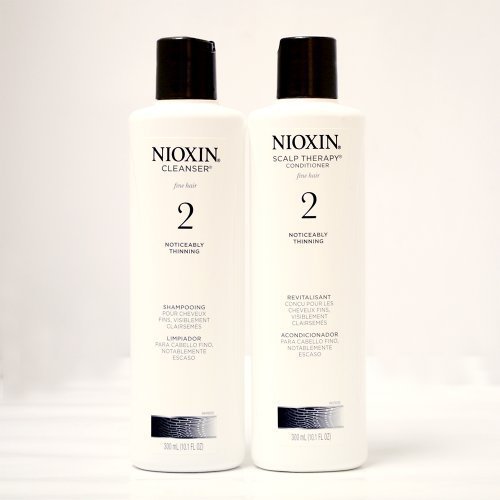 Nioxin System 2 Cleanser & Scalp Therapy for Fine Thinning Hair Duo 10 oz