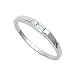 Sterling Silver Baby Ring with Aquamarine CZ - 2mm Band Width - 1mm Face Height - Sizes: 1-4