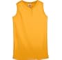 Augusta-Ladies Sleeveless Two-Button Softball Jersey~Gold~Womens-2X