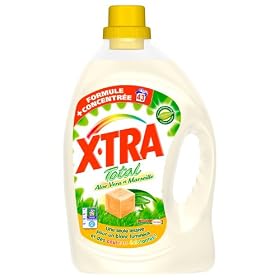 X Tra - Lessive Liquide - Total Aloe Vera et Marseille - Flacon 3,01 L / 43 Lavages