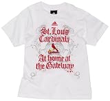 MLB Boys' St. Louis Cardinals Feared Short Sleeve Tee, White, Medium