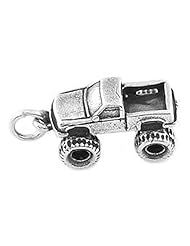 Sterling Silver Three Dimensional Truck Charm