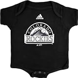 Colorado Rockies Black adidas Team Logo Newborn/Infant Creeper