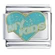 Kids Lightblue Words & Phrases Italian Charms