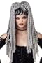 Adult Goth Costume Silver and Black Shimmer Wig