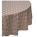 Reflections 70-Inch Round Tablecloth, Khaki