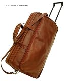Floto Large Milano Trolley Leather Wheeled Luggage - Brown - FLUS80