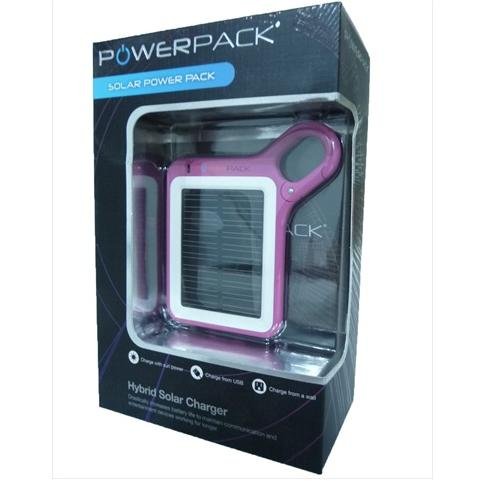 POWERPACK Unisex - Adult Original Portable Hybrid Solar Charger, Yellow, Small