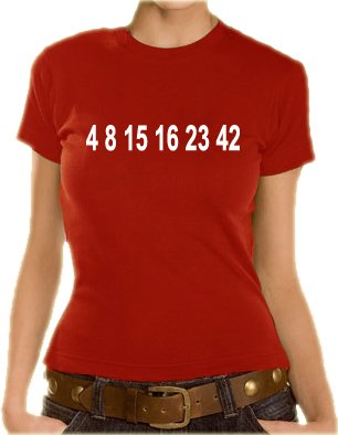 Touchlines Girlie T-Shirt Lost - Zahlen, red, L, D1101 Preisvergleich