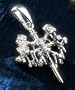 WOW Undead Badge Pendant Necklace White Gold Plated - World of Warcraft