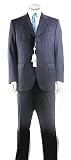 Gianfranco Ferrre Suit Men's 3-buttons Navy/Stripes Wool 1-Back Vent