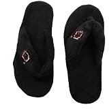 NCAA South Carolina Gamecocks Ladies Black Pillow Plush Thong Slippers (9/10) at Amazon.com