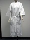 Waffle Robe, Kimono Style, Blend Fabric, White 41F09564WQL. SL160 Waffle Robe, Kimono Style, Blend Fabric, White