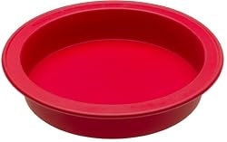 KitchenAidSiliconeBakeware9-InchRoundCakePan,Red