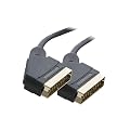 Premium 3M Metre 21 Pin Gold Scart Lead Cable - DOUBLE SHIELDED
