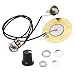 Onown Pickup Wiring Kit PIckup Piezo 50mm Sensitive Transducer Pickups Prewired Amplifier with 6.35mm Output Jack for Cigar Box Guitars and Acoustic Instruments