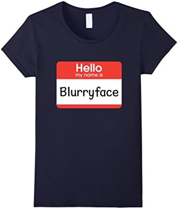 Women's Hello, My Name is Blurryface (Stressed Out) - T-Shirt Small Navy