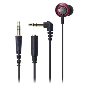 【クリックで詳細表示】audio-technica ダイナミック型インナーイヤーヘッドホン ATH-CKM55 RD： 家電・カメラ