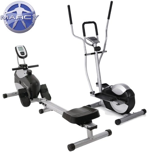 Marcy Elliptical Cross Trainer and Magnetic Rowing Machine Package