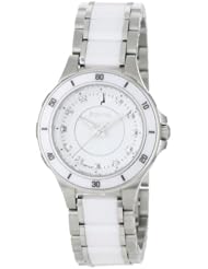 Bulova Womens 98P124 Substantial Ceramic & Stainless Steel Watch