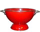 Review Reston Lloyd 88600 / Calypso Basics 5 Quart Enamel On Steel Colander, Red